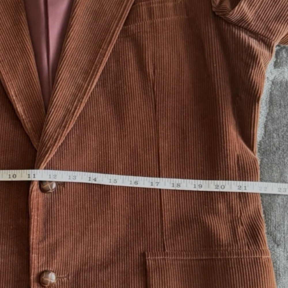 Cambridge Classics Mervyns Corduroy Blazer Elbow Patch Men's 44L Chin Button VTG - Picture 9 of 16